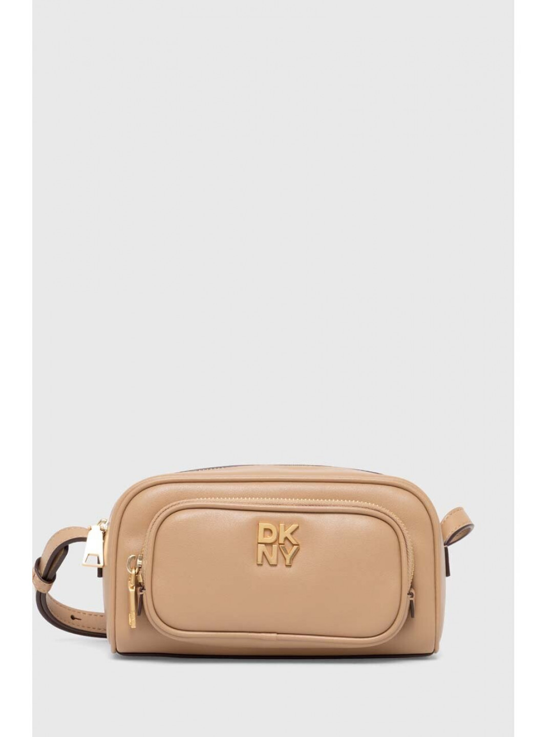 Kožená kabelka Dkny béžová barva R42EKE53